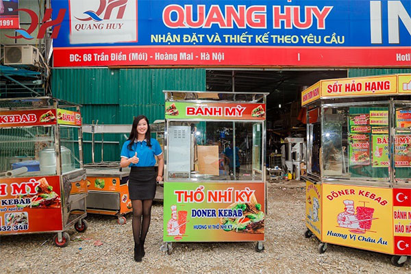 Quang Huy đơn vị chuyên sản xuất và phân phối xe bánh mì thổ nhĩ kỳ giá rẻ