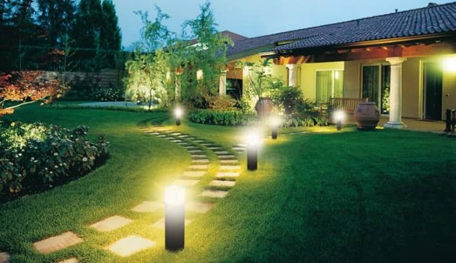 giải pháp chiếu sáng sân vườn