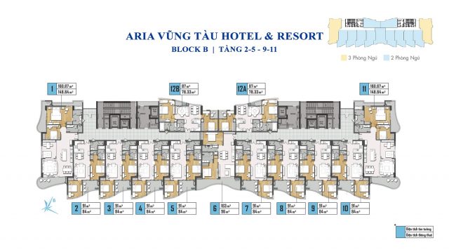 mặt bằng dự án aria vũng tàu hotel & resort