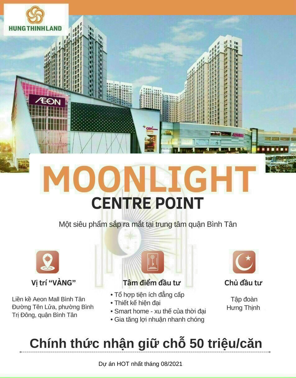 Giá Căn Hộ Moonlight Centre Point - Cđt Hưng Thịnh - Quận Bình Tân