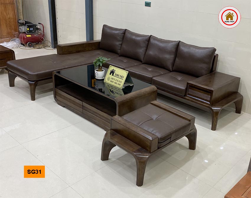 sofa gỗ đơn giản mà đẹp