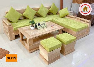 sofa gỗ gia đình