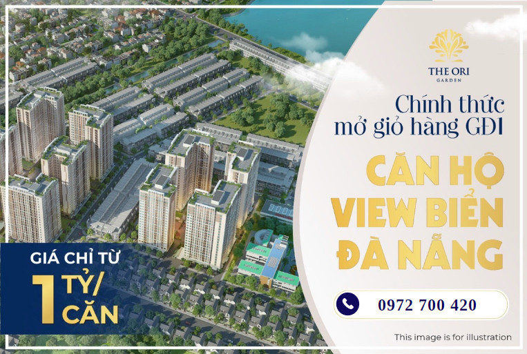 Mở bán giai đoạn 1 dự án căn hộ the ori garden đà nẵng với giá chỉ 1 tỷ đồng