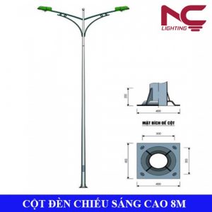 Cột đèn đường cao áp 8m