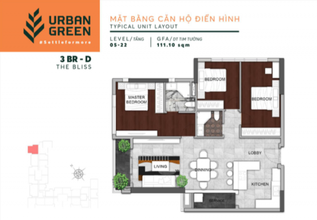 CHUYỂN NHƯỢNG CĂN HỘ URBAN GREEN THỦ ĐỨC GIÁ TỐT - CĂN HỘ 3PN