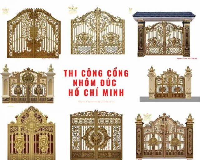 Cổng, cửa, lan can, cầu thang nhôm đúc tại Hồ Chí Minh - Sài Gòn