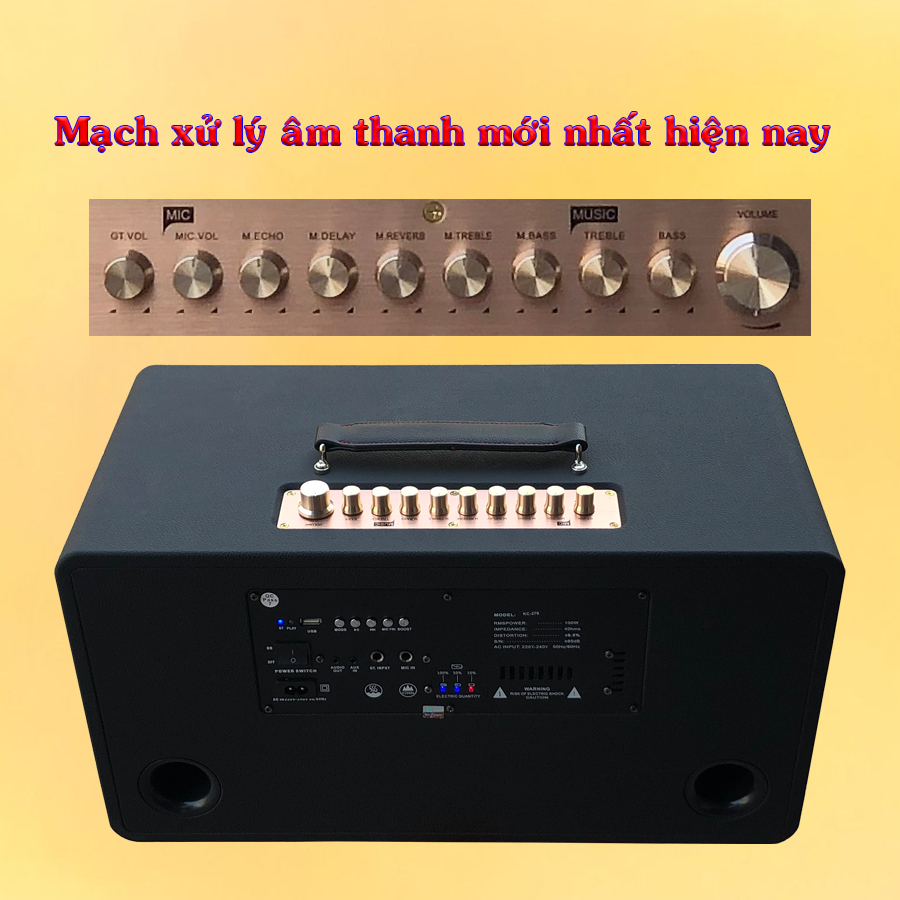 Loa KC BOX 279 hát karaoke mạch reverb 