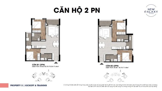 Thiết kế chi tiết loại căn hộ 2PN New Gaalxy Nha Trang 