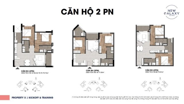 Thiết kế chi tiết loại căn hộ 2PN New Gaalxy Nha Trang 
