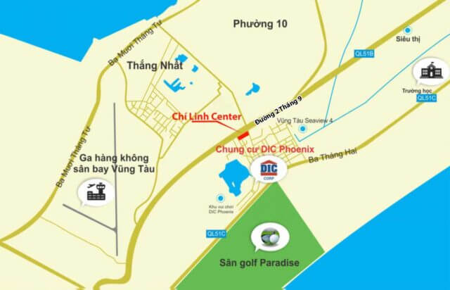 Vị trí chung cư Chí Linh Center Vũng Tàu