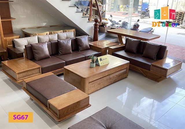 sofa 2 văng chân thuyền SG67