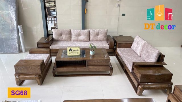 sofa 2 văng đùi gà SG68 đẹp