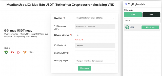 Mua Cryptech bằng địa chỉ ví bep20