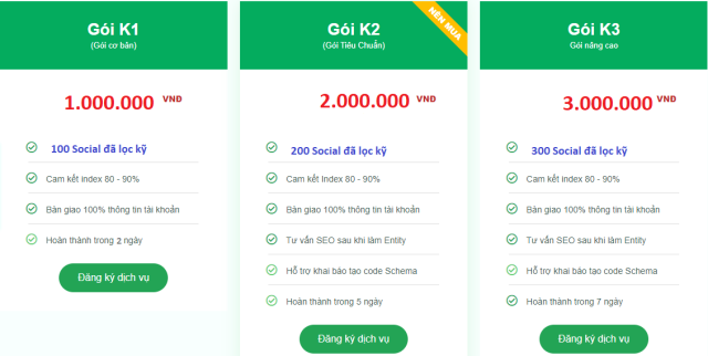 Cách tăng trust cho website nhanh chóng sau 3 tháng, Bảng giá entity, backlink profile Oanh Nguyễn