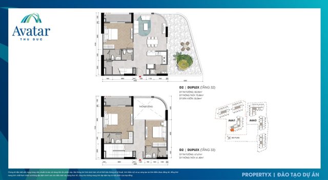 thiết kế căn hộ duplex Avatar