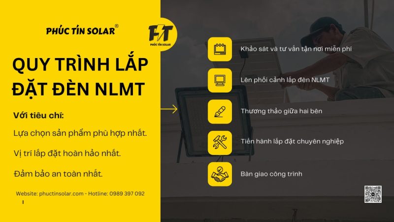 Lắp đặt đèn năng lượng mặt trời