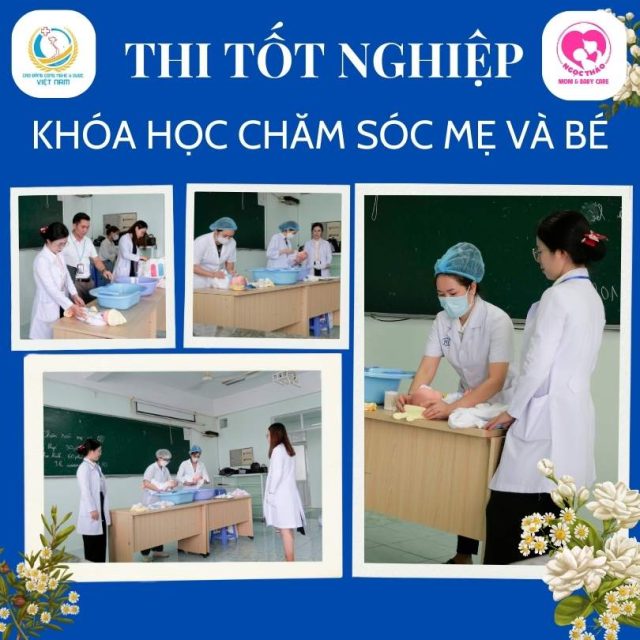 thi tốt nghiệp khóa học chăm sóc mẹ và bé