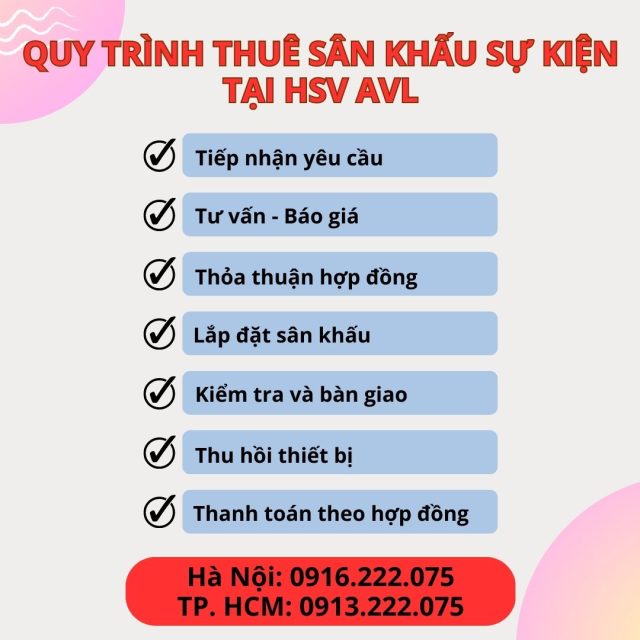 Quy trình cho thuê sân khấu sự kiện tại HSV AVL