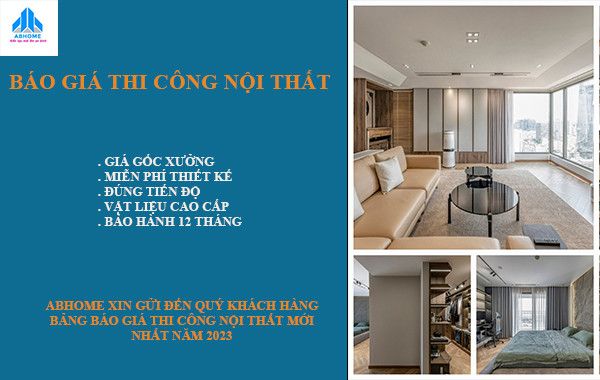 Báo giá thi công nội thất căn hộ