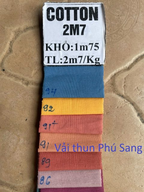 Vải thun cotton 2m7
