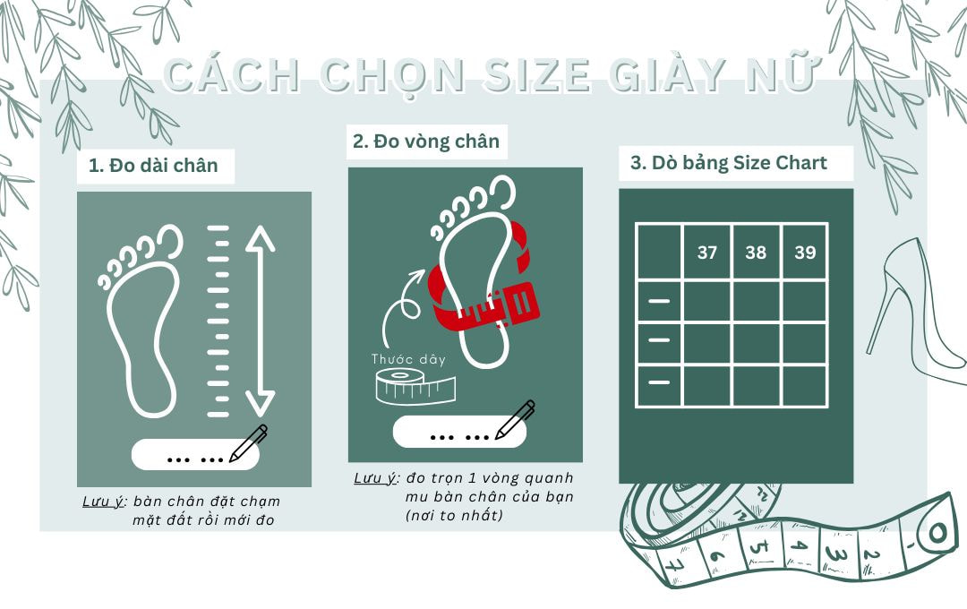 Cách chọn size giày big size nữ