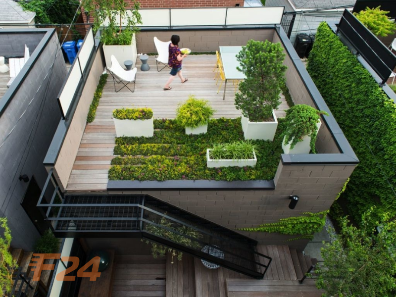 Nhà vườn nhỏ trên sân thượng