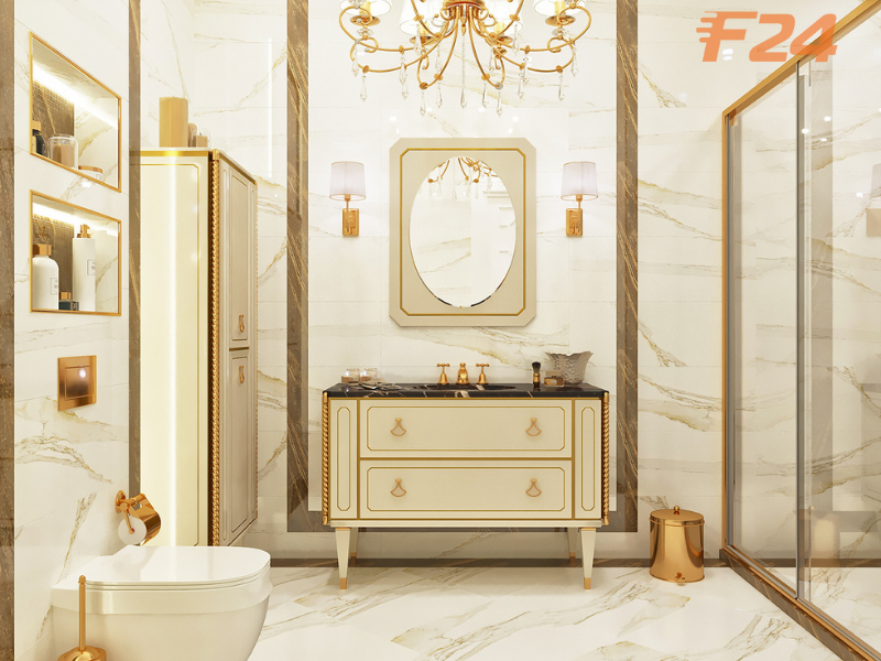 Hình ảnh nội thất phòng tắm phong cách cổ điển