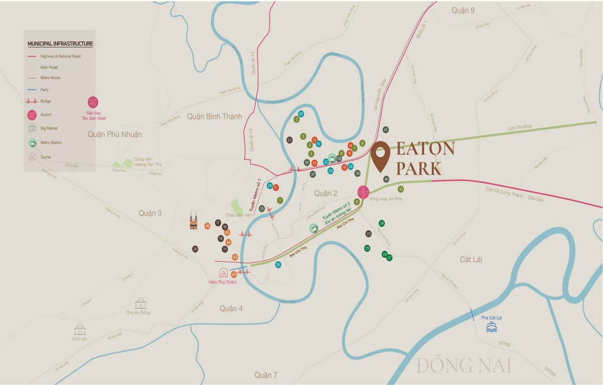 vị trí dự án eaton park