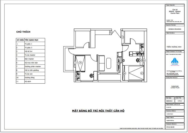 Mặt bằng căn hộ masteri centre point