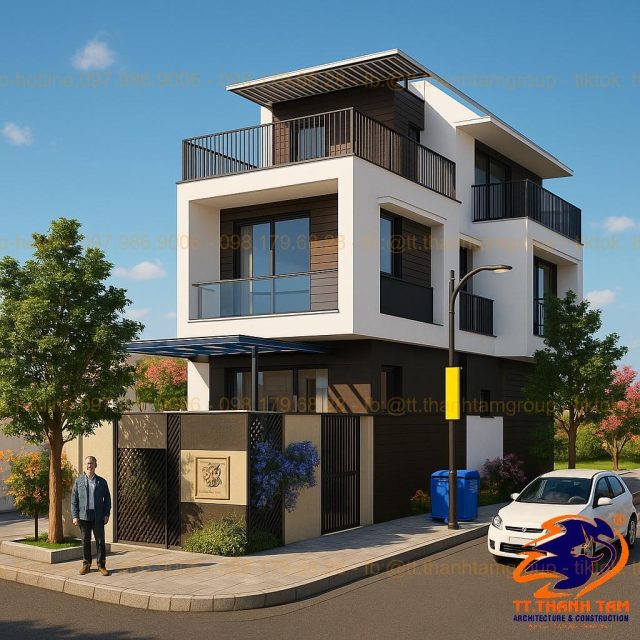 nhà phố hiện đại - phương án 1