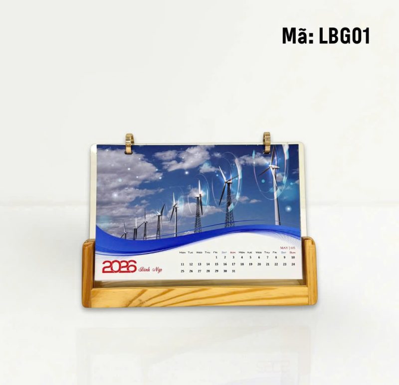 lịch gỗ đề bàn