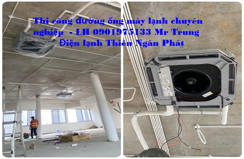 Lắp máy lạnh âm trần cassette Daikin FCF60CVM tại Quận 2