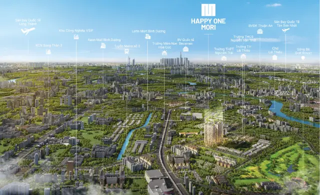 happy one mori sở hữu vị trí đắc địa, trung tâm Lái Thiêu