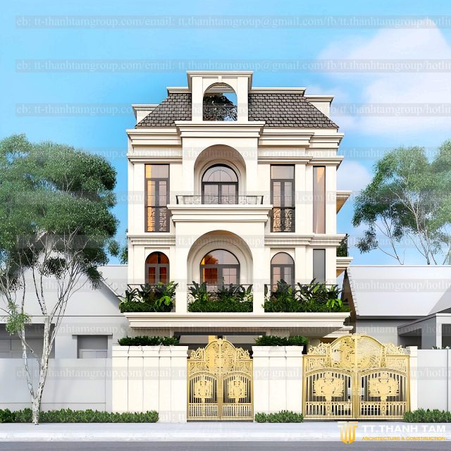đơn vị thiết kế thi công tp hcm - biệt thự tân cổ điển