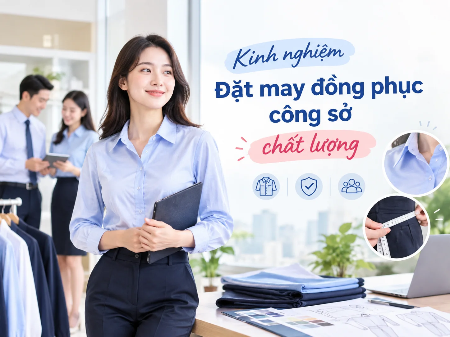 Kinh nghiệm đặt may đồng phục công sở, chất lượng